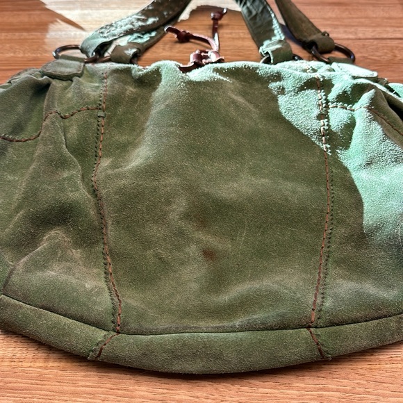 Lucky Brand Shoulder Bag, Green Suede, OS - Picture 4 of 9